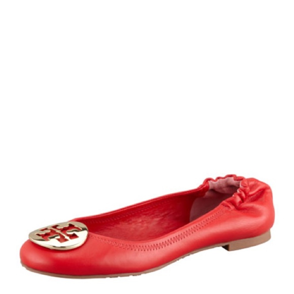 TORY BURCH Reva Leather Ballerina Flat